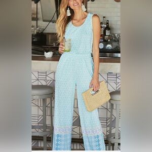 Cabana Life Coastal Cottage Sleeveless Jumpsuit Romper UPF 50